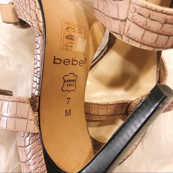 Bebe Snake Skin Buckle Heels! - Picture 5 of 5